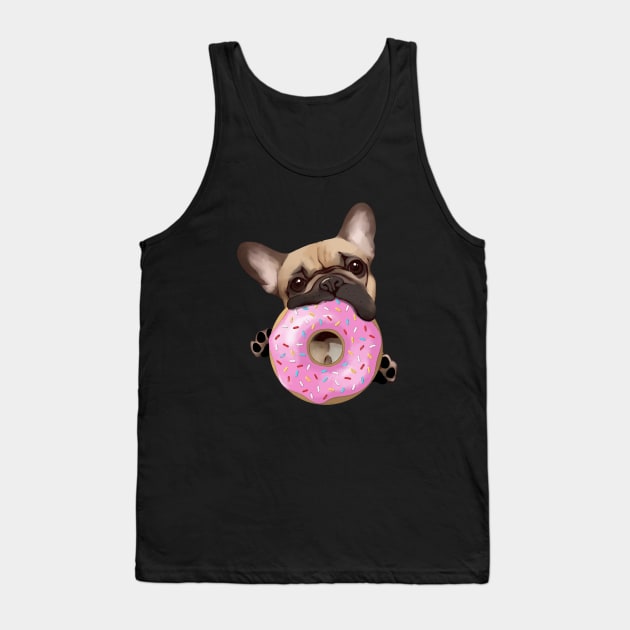 French bulldog sweet donuts for frenchie lover Tank Top by Collagedream